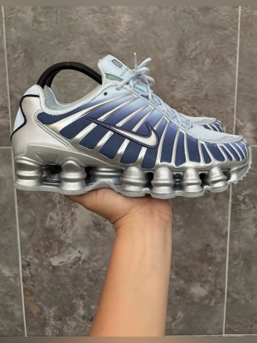 Nike Shox 💅🔥 TL Fade ICED BLUE Athletic Sneaker Shoes IH1336-403 Wmns 7.5 8 NEW - Picture 9 of 14